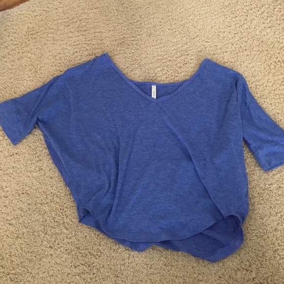 Boho blue crop top