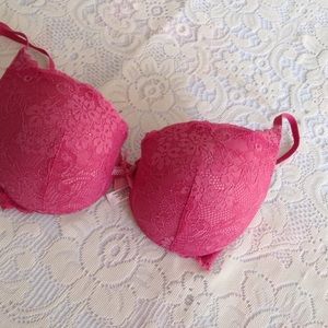 Victoria's Secret 34D pink lace ANGELS bra