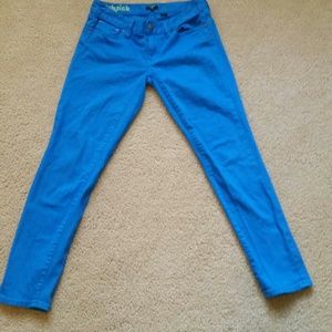 J Crew electric blue stretch jeans size 25
