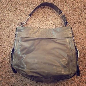 Coach Grey Patent Leather Tote