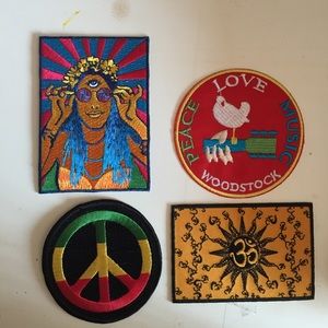 Hippie Iron on patch bundle
