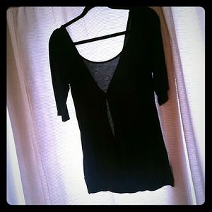 Express Black Open Back Shirt Size Small
