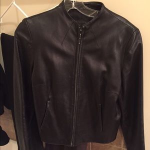 LAST CHANCE💥🎉Real leather collarless moto jacket