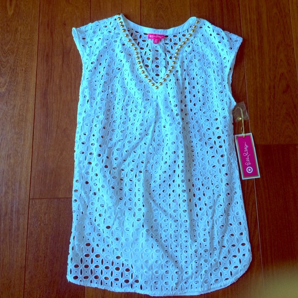 Lilly for Target White Eyelet Top
