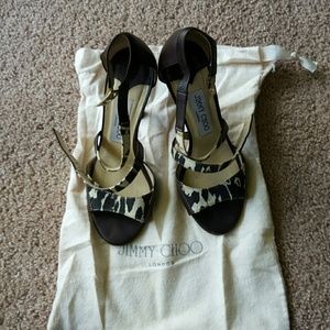 Jimmy Choo Pioneer leopard print heels sz 36/6
