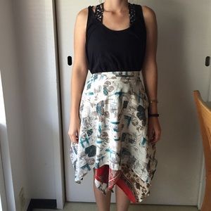 Reversible wrap skirt