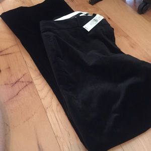 Velvet wide leg pants