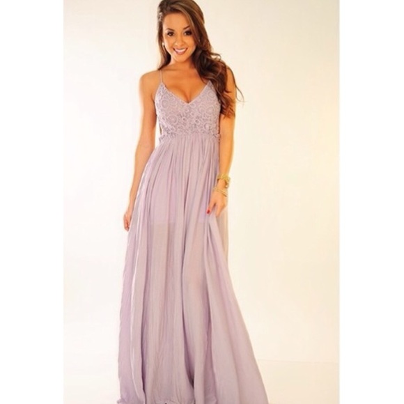 Lilac maxi dress