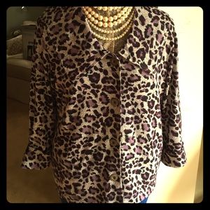 Knit buttoned jacket