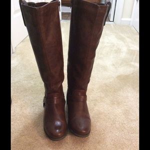 Brown riding boots