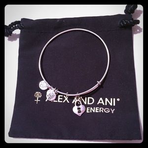 Alex and Ani silver Key to My Heart bangle