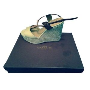 Still in the box Coach Wedge sandals size 6