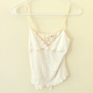 White cropped cami