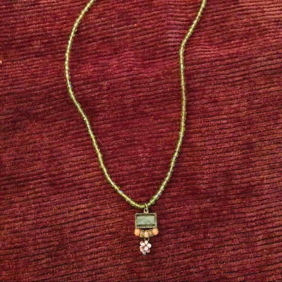 Peridot and semi precious beaded necklace
