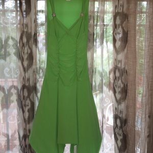 Green diamond dress