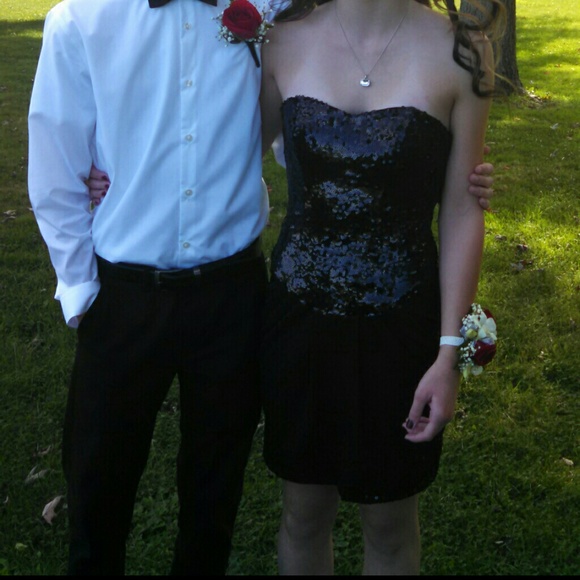 Black Sequin Dress NWOT