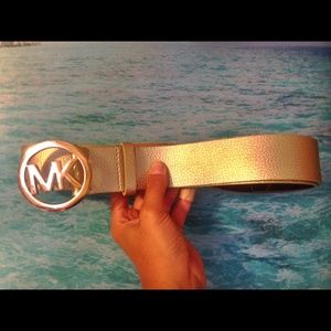 Micheal Kors Metallic Gold Belt
