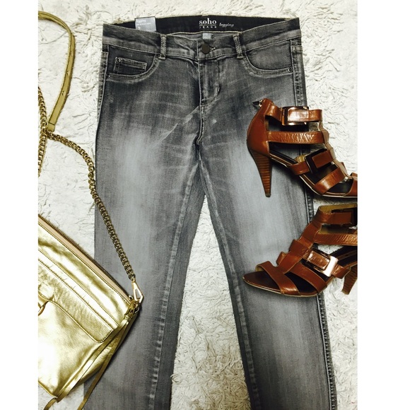 New York & Company Denim - Soho Jeans Dark Grey Wash Leggings