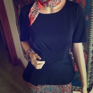 Tahari Peplum Top