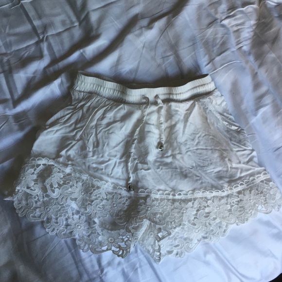 White Frilly Shorts/Skirt