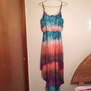 Wet Seal Watercolored hi-lo dress