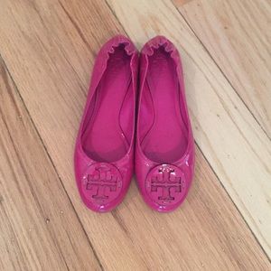 Patent Pink Tory Burch Reva Flats