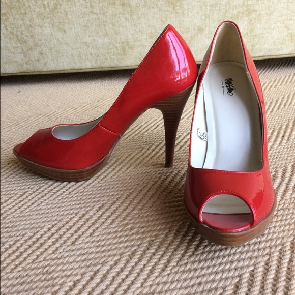 Red patent leather Mossimo heels