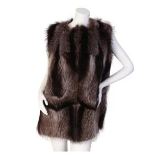 Kastoria custom fox fur vest o/s, flawless