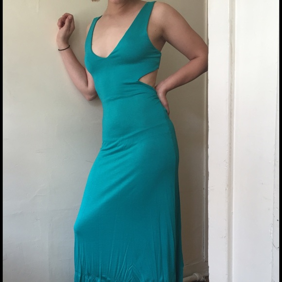 Teal maxi dress