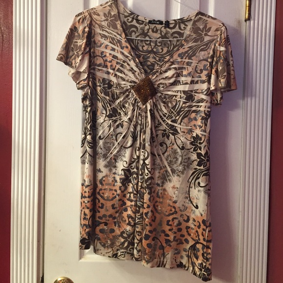 Tunic length blouse by Apt. 9 with embellishment.