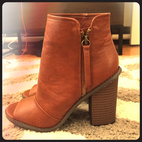 Peeptoe booties