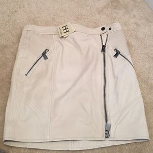 Haute Hippie white leather mini!