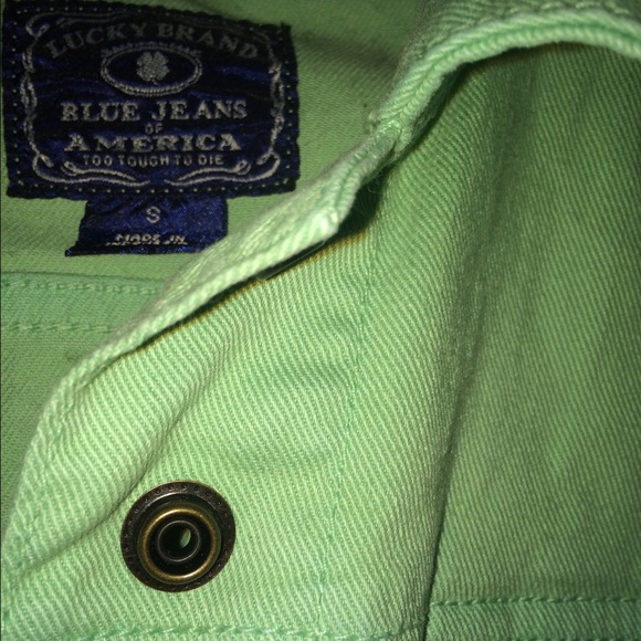 Mint green denim jacket - Picture 2 of 4