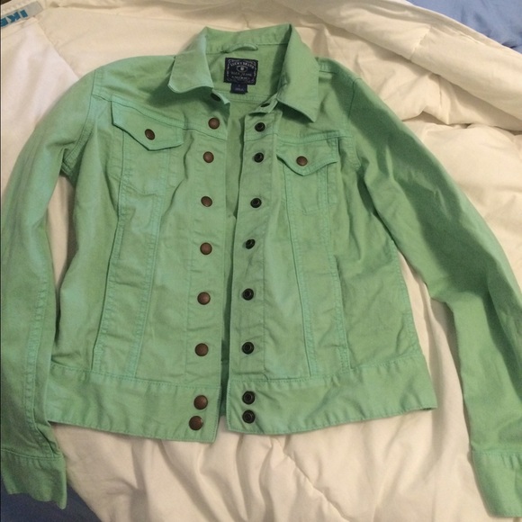 Mint green denim jacket - Picture 4 of 4