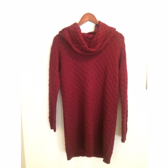 Burgundy sweater DRESS