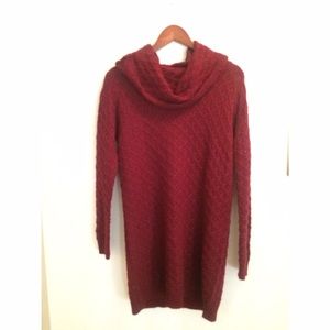 Burgundy sweater DRESS