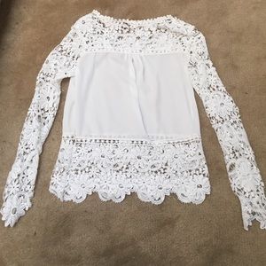 White lace top!