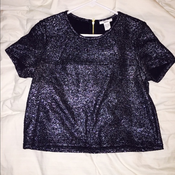 Women's sparkle dress shirt.