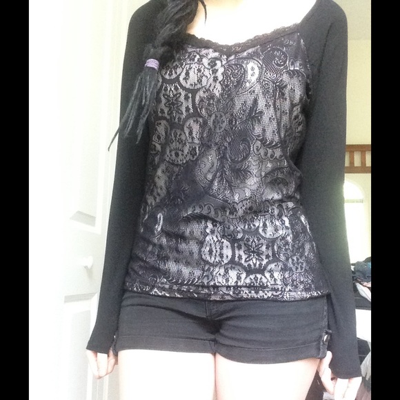 Soft gothic lace shirt