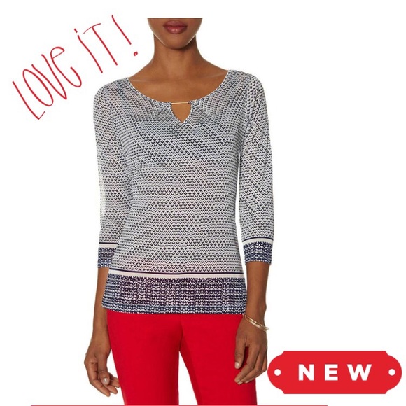 THE LIMITED- keyhole neck mesh layering top