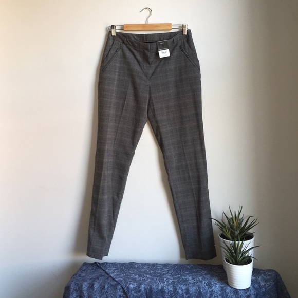 Plaid Skinny Slacks
