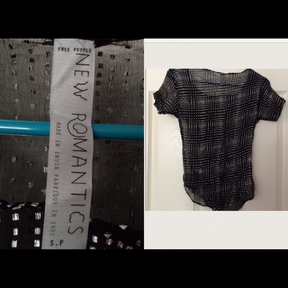 Black and silver free people shirt - Picture 4 of 4