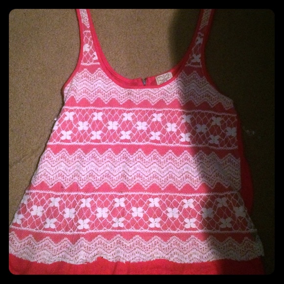 Lace Overlay Tank Top