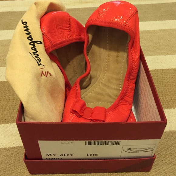 Coral Ferragamo Ballet Flats