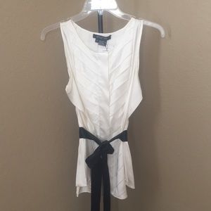 Sleeveless silk blouse