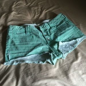 Mint green shorts