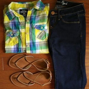**DONATED** Ecko Unltd yellow plaid button up