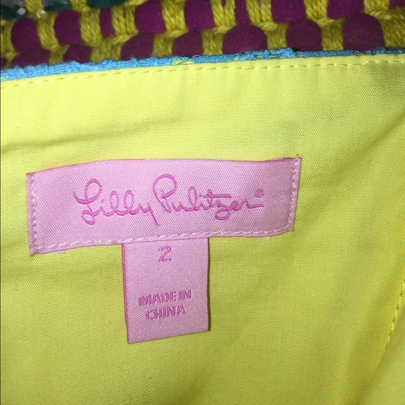 Blue floral strapless Lilly Pulitzer dress - Picture 2 of 2