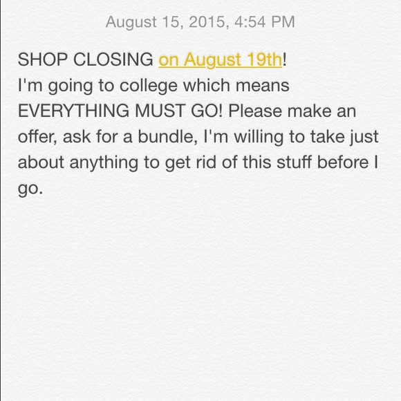 CLOSET CLEAR OUT