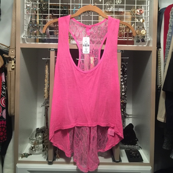 LF | Pink Racerback Tank - Picture 1 of 3